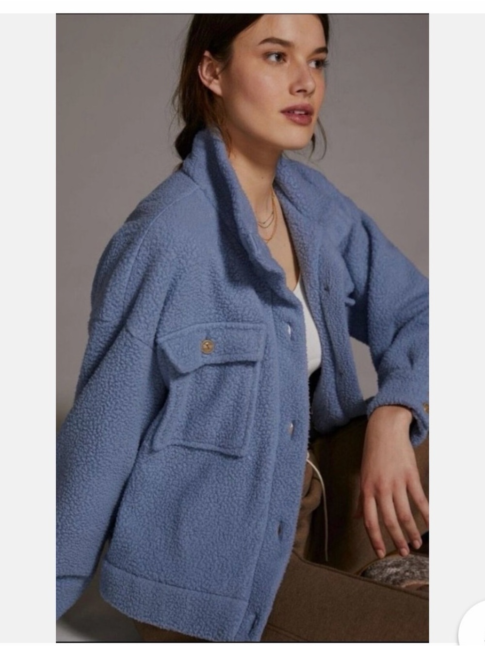 Anthropologie daily practice bomber fleece jacket
